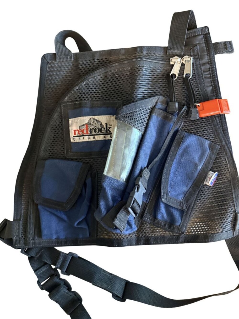 Red Rock Chico CA Adjustable Radio Chest Harness With Multiple Pockets & Whistle